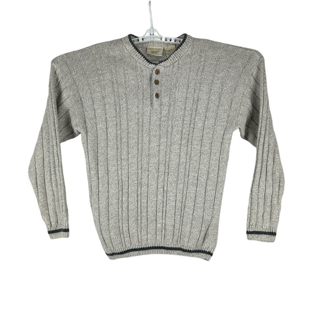 Faded Glory Men's Laundered Khakis Knit Sweater Size XL Gray